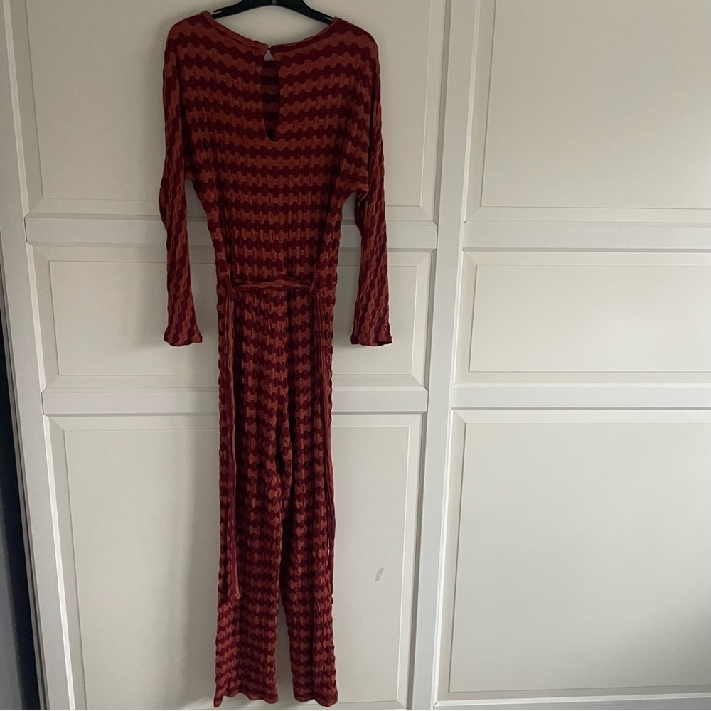 Rita Row Lirio striped rust color jumpsuit 20205 - Picture 5 of 15